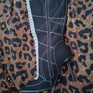 Black & White Stiletto boots